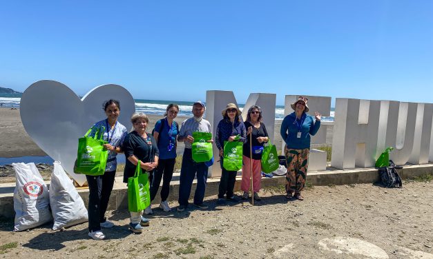 Adultos Mayores realizan limpieza de playa en Mehuin