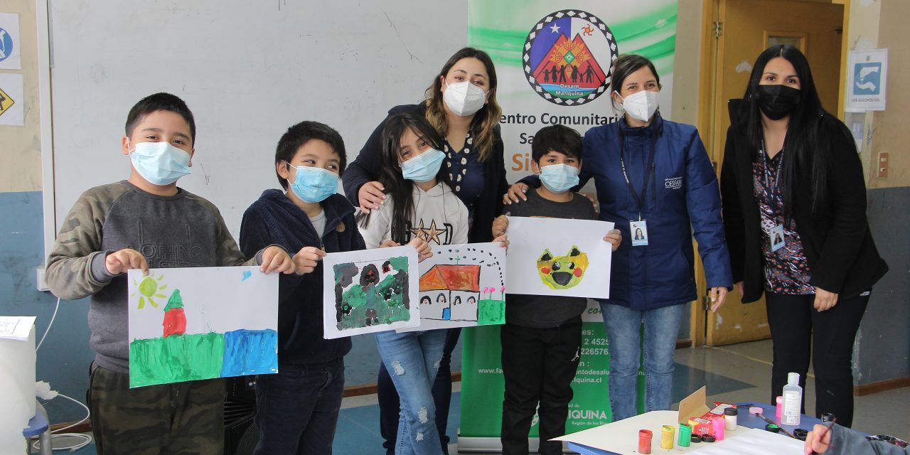 Personal de DESAM realizó jornada de arte terapeútico para alumnos del Liceo San José