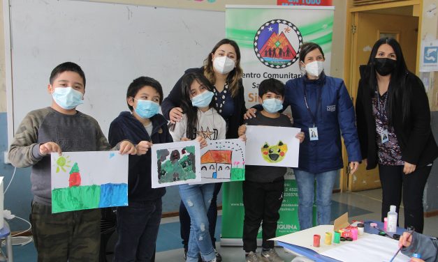 Personal de DESAM realizó jornada de arte terapeútico para alumnos del Liceo San José