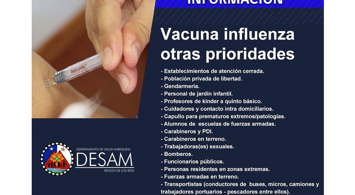 Campaña de Influenza, prepara nueva etapa de vacunación