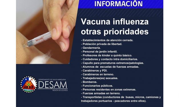 Campaña de Influenza, prepara nueva etapa de vacunación